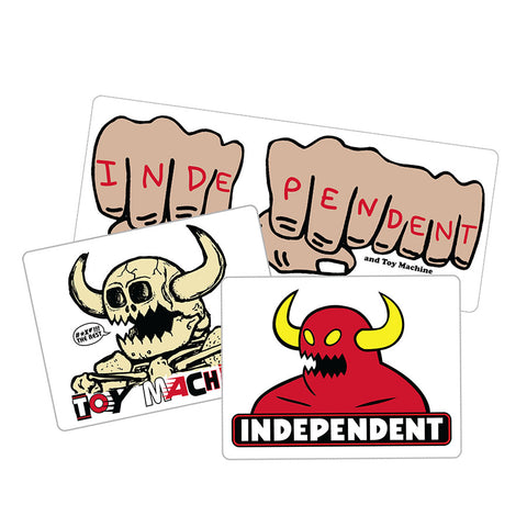 Sticker Independent x Toy Machine 3-pack