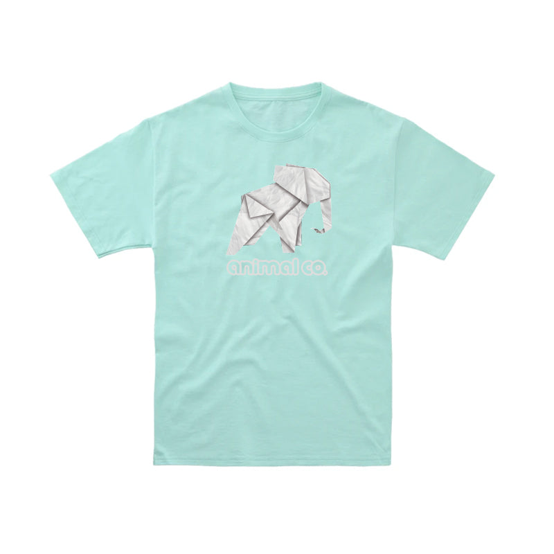 Camiseta Animal Co Origami Elefante Menta