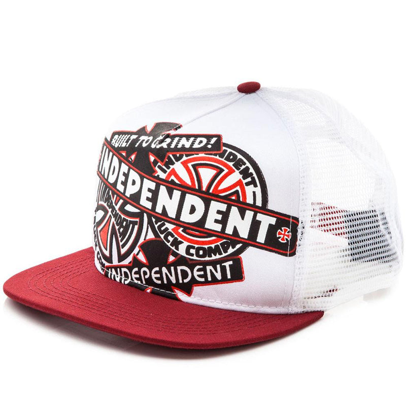 Gorra Independent Pack Trucket Mesh White Red